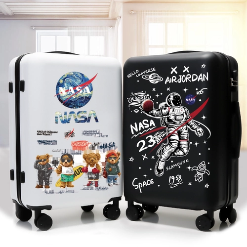 Мультяшный космонавт, универсальный чемодан, прочная вместительная и большая сумка для школьников, поворотные колеса