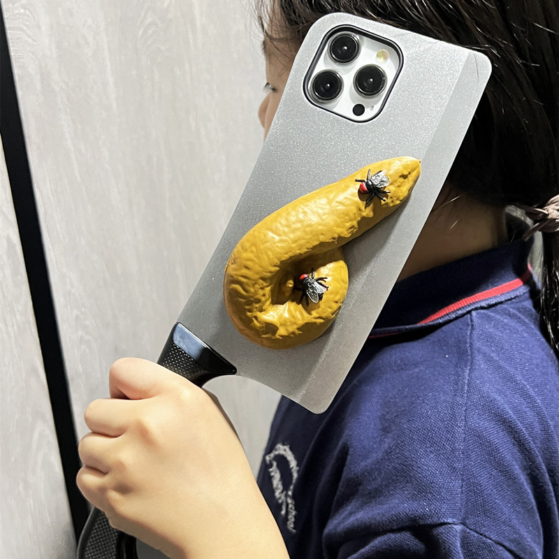 奇妙で素晴らしいうんち型のスマホケース、キッチンナイフケース、iPhone 14 Pro Max 用のパーソナライズされたクリエイティブないたずらフライパン（iPhone 13 と互換性あり）、親友へのばかばかしくて奇妙ないたずらギフト、11 の面白いもの。