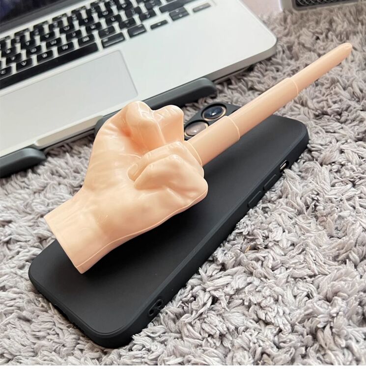 Big Middle Finger Funny Spoof Telescopic Stand 3D Niche Samsung Phone Case