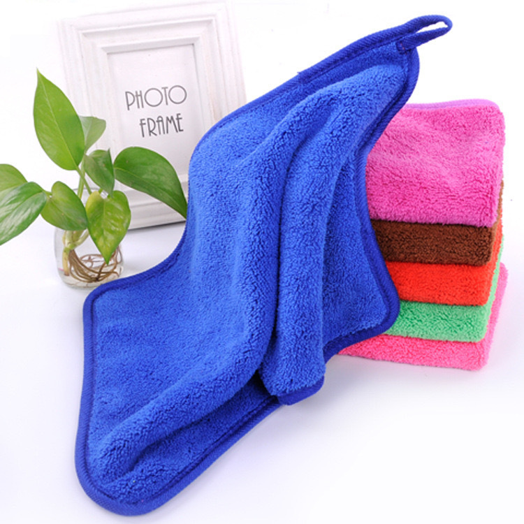 Kitchen Cleaning Cloth, Double-Sided, Thickened, Absorbent, Lint-Free, Household Tablecloth, Hanging Hand Towel, Square Towel, Household Tablecloth