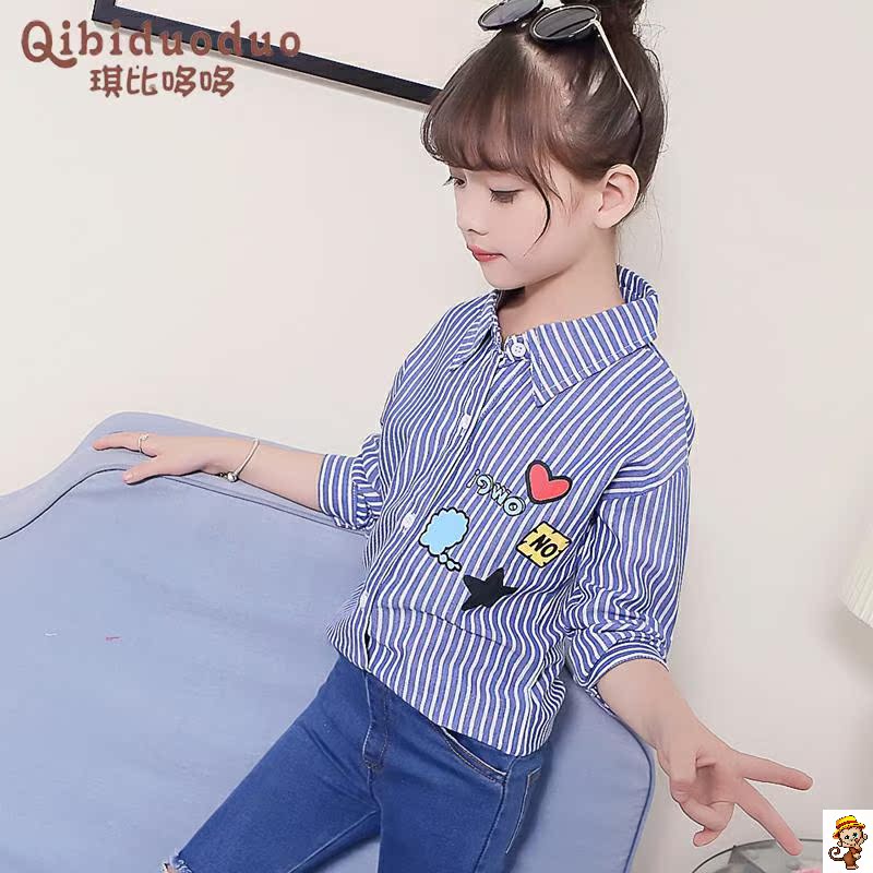 . Bông áo Girls dài tay mùa xuân và mùa thu cho trẻ em khí nước ngoài của Hàn Quốc phiên bản áo phụ nữ 2020 mới cô gái con trai áo.