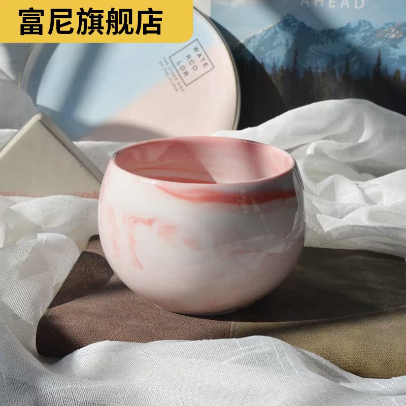 Rich, basin express it in pink floret marble fleshy move flowerpot grain white porcelain meat meat contracted ceramic plant
