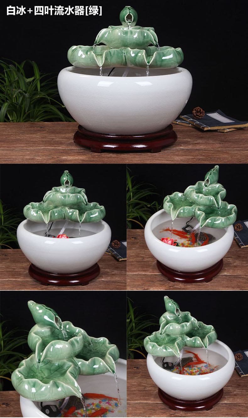 Jingdezhen ceramic aquariums household water fountain jin large fish basin landscape of furnishing articles sitting room adornment