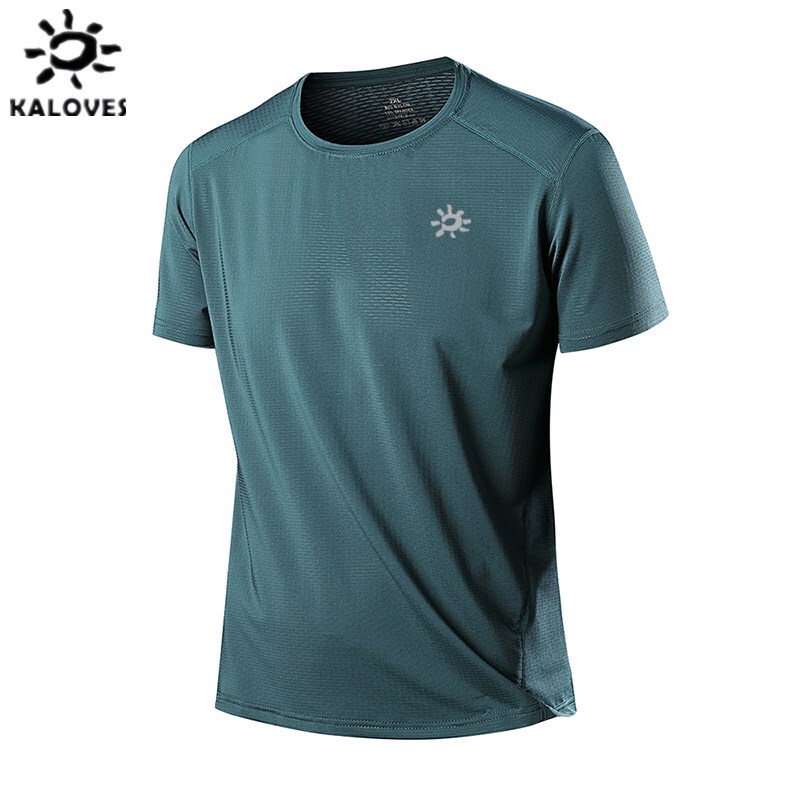 Kailas Stone Summer Quick-Dry Ice Silk Breathable Short-Sleeve T-Shirt for Men, Outdoor Casual Plus Size Sports Crew Neck Top