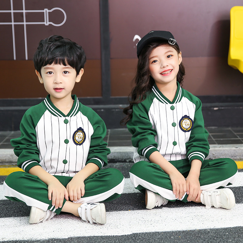 Kindergarten uniforms spring and autumn clothing British style baseball uniforms children's class uniforms primary and secondary school uniforms autumn sports suits