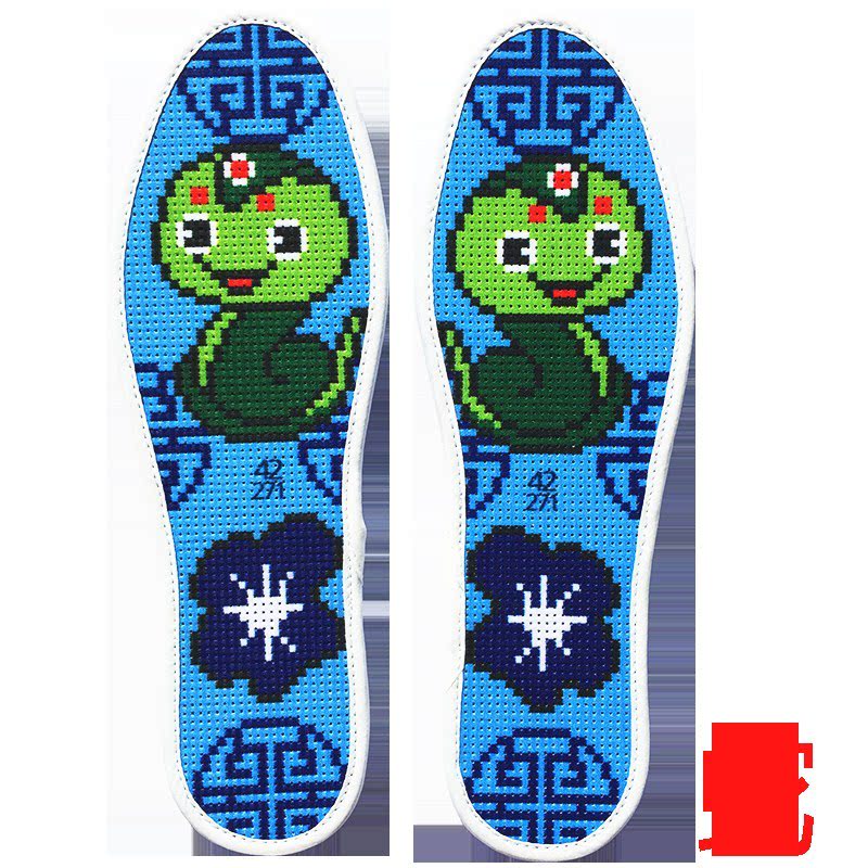 Cartoon XII Zodiac embroidery shoe mat one child tiger sucking sweat large and small animal semi-finished pattern pig year