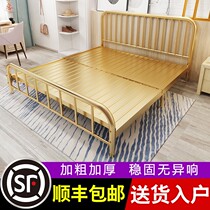 Rental House simple homestay girl heart Golden Net red iron bed light luxury princess bed iron bed light luxury princess bed iron frame bed hotel bold