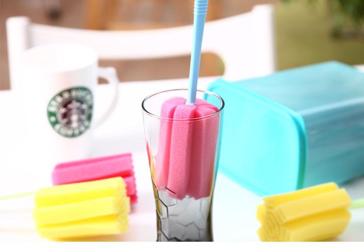 đèn led chiếu điểm Bàn chải bọt biển tạo tác tay cầm dài thủy tinh làm sạch chai khử trùng bàn chải nhà bếp đồ gia dụng cửa hàng nhỏ - Thiết bị sân khấu đèn nháy trang trí