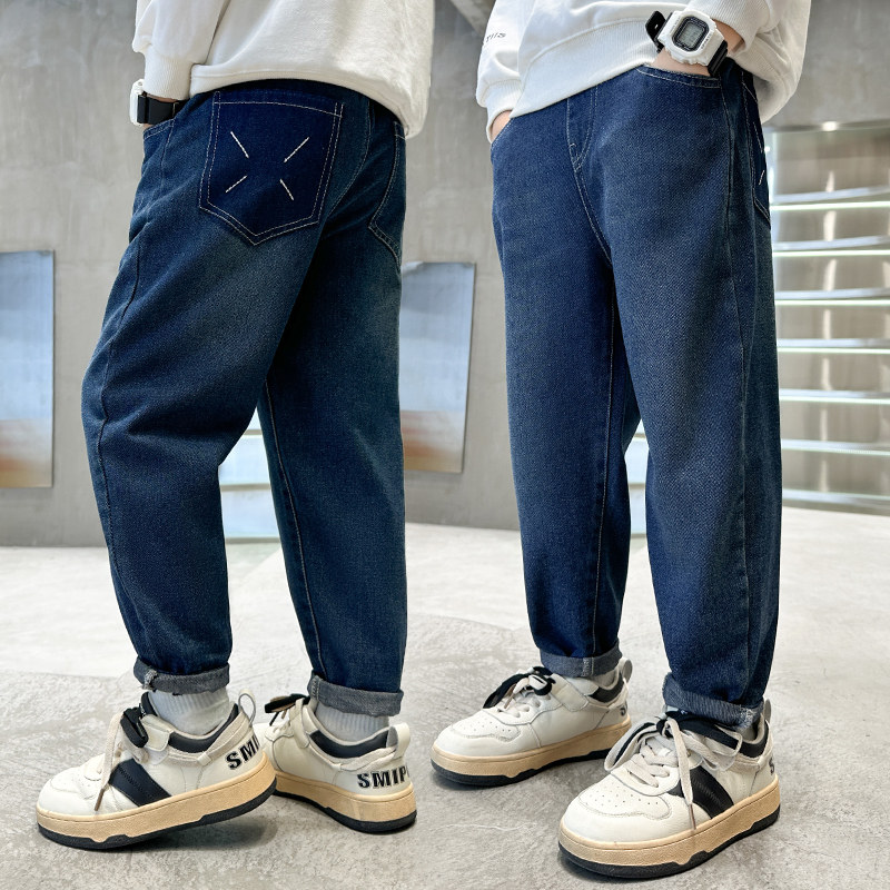 Boy Clothing Boy Jeans Autumn Clothing Children Pants Boy CUHK Boy Soft Cowboy Spring Autumn Ocean Boy Trousers-Taobao