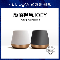 FELLOW Joey Double-layer ceramic anti-scalding copper seat Mug Italian concentrated hand-brewed INS High-value Coffee cup
