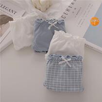 Underpants women cotton antibacterial wooden ear breathable girl Japanese low waist student cute little fresh briefs 4