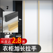 Customized metal door to top clothes cabinet door long handle long long long long light luxury body handle