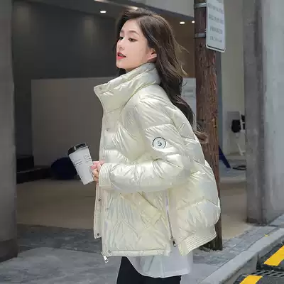 Anti-season cotton-padded clothes women's short 2021 Winter New down cotton clothes Korean loose bright face disposable cotton-padded jacket tide