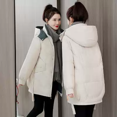 Anti-season down cotton-padded women's long version 2021 New Korean version of loose cotton-padded jacket women's winter coat