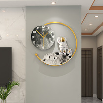 Astronauts web Red hanging bell Living room Decorative Hanging Wall Clock Home with modern minimalist creative nighttime Personality Restaurant Clocks