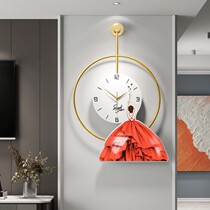 Modern light luxury decorative wall clock living room with artistic personality fashion creative Net red time clock