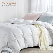 Down quilted by the hotel 90 white goose down by the core autumn and winter thickened winter quilt with large quilt high-grade duck down duvet quilt core