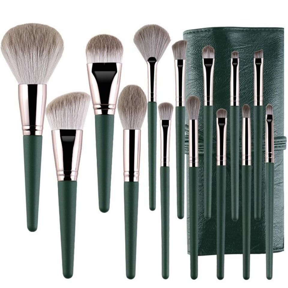 Fourteen green cloud makeup brush set of all beginners Cangzhou paint paint flour - brush parity makeup tools
