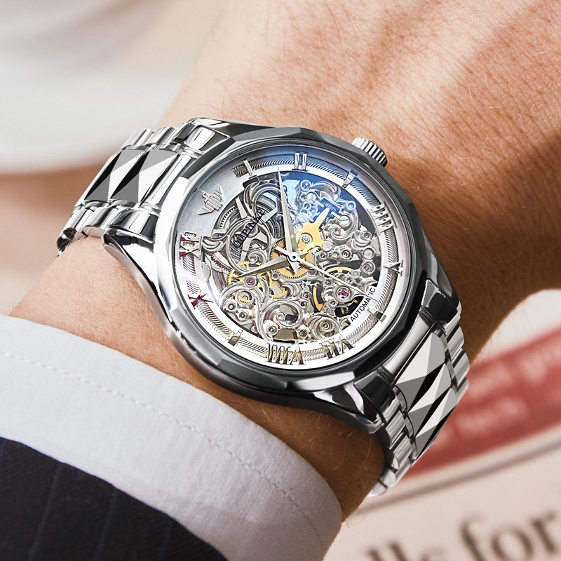 Swiss Europink hollow tungsten steel automatic mechanical famous brand watch men's waterproof trend business top ten