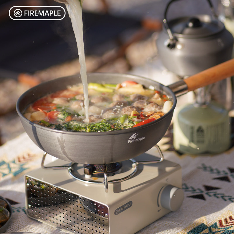 Fire Maple Mountain House Wok Outdoor Kitchen Pot Portable Camping Supplies Picnic Pot Picnic Supplies Handle Removable