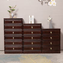 Lizhou New Chinese Solid Wood Drawers Four Five Six Drawers Simple Living Room Furniture Locker Bedroom Modern Storage Cabinet