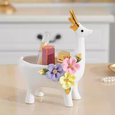 Storage box Desktop jewelry decoration storage box Living room coffee table Candy plate Entrance key sundries Ceramic jewelry box