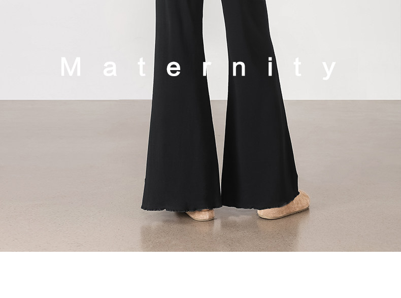 Maternity Pants for Outdoor Wear 2026 New Spring and Autumn Flared Pants with Belly Support Yoga Pants Plus Size Slightly Flared Long Pants for Autumn — 23