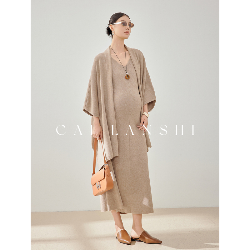 Maternity Suit 2026 Autumn and Winter New Style French Style Lazy Dress with Cardigan Jacket Vest Dress Maternity Suit 2026 Autumn and Winter New Style French Style Lazy Dress with Cardigan Jacket Vest Dress