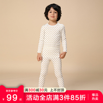 Childrens autumn clothes autumn pants suit boy hit undershirt boy thin pyjamas baby non pure cotton spring autumn boy underwear