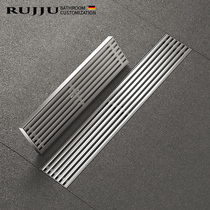 Rectangular 304 stainless steel bathroom floor drain deodorizer Extended strip bathroom large displacement side row shower room