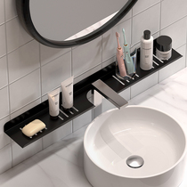 Toilet Mirror Front Shelf Free To Punch Wall-mounted Bathroom Toilet Wash Terrace Bathroom Tap Containing Shelf