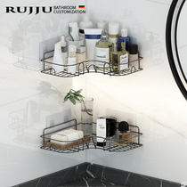 Bathroom punch-free corner shelf Bathroom wash rack Toilet wall-suction tripod Kitchen wall-mounted storage