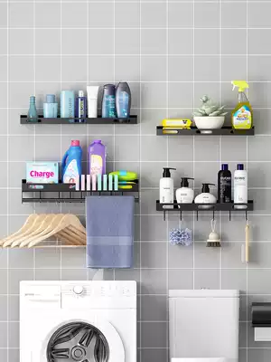 Punch-free bathroom shelf Wall-mounted toilet Toilet Washing machine storage shelf Powder room wall shelf