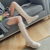 Martens, высокие сапоги, осенние универсальные ботинки, ремень, сезон осень 2019, популярно в интернете