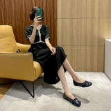 Xiaoxiangfeng женские туфли-лодочки, новинка весны и осени 2022 года, лакированная кожа, универсальный дизайн, нишевая модная женская обувь на плоской подошве