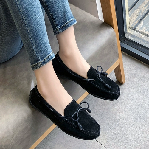 Le Shoes для женщин 2022, новый стиль, мягкие туфли на плоской подошве с бантиками