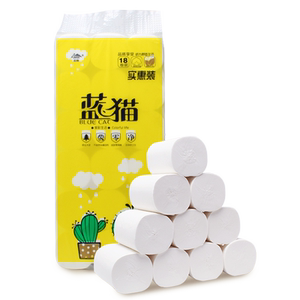 蓝猫大卷原木浆卫生纸整箱批家用实惠装厕纸加厚短卷纸巾卷纸手纸
