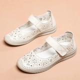 Туфли для матери, нескользящая обувь для кожаной обуви, летние сандалии, из натуральной кожи, мягкая подошва, для среднего возраста