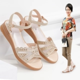 Сандалии, летняя модная обувь для матери, 2024 года, из натуральной кожи, мягкая подошва