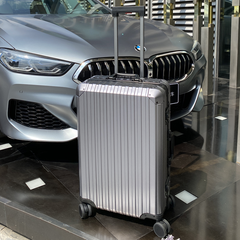Pastoral full aluminum magnesium alloy suitcase universal wheel male and female password box metal hard case suitcase 26 inch lever box