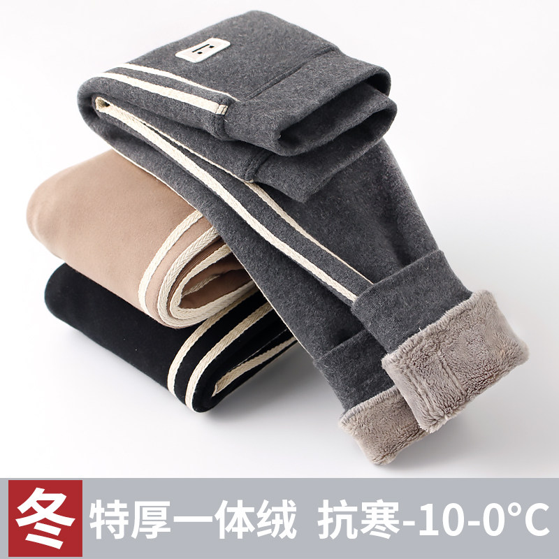 Child girl glint with underpants integrated suede thickened winter gush trousers outside wearing foreign warm pants baby pants