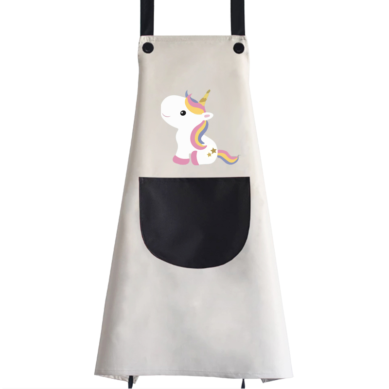 Nordic wind apron fashion Korean cafe hotels Flowers and fruits household waterproof kitchen baked around