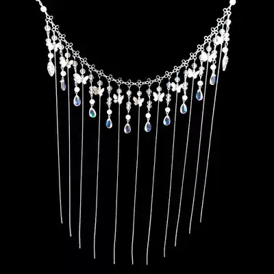 Children's veil Ancient style Hanfu Cover Face Super Immortal Tassel Children's Veil Ancient Hanfu Accessories