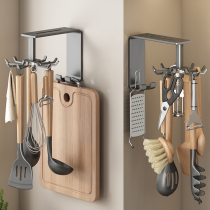 Kitchen rotating hook without punching wall-mounted ten-claw corner pot spatula kitchenware storage rack hanging rack storage rack