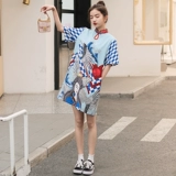 Современное ципао, платье для школьников, короткая летняя юбка, свободный крой, светлый стиль, подходит для подростков, китайский стиль