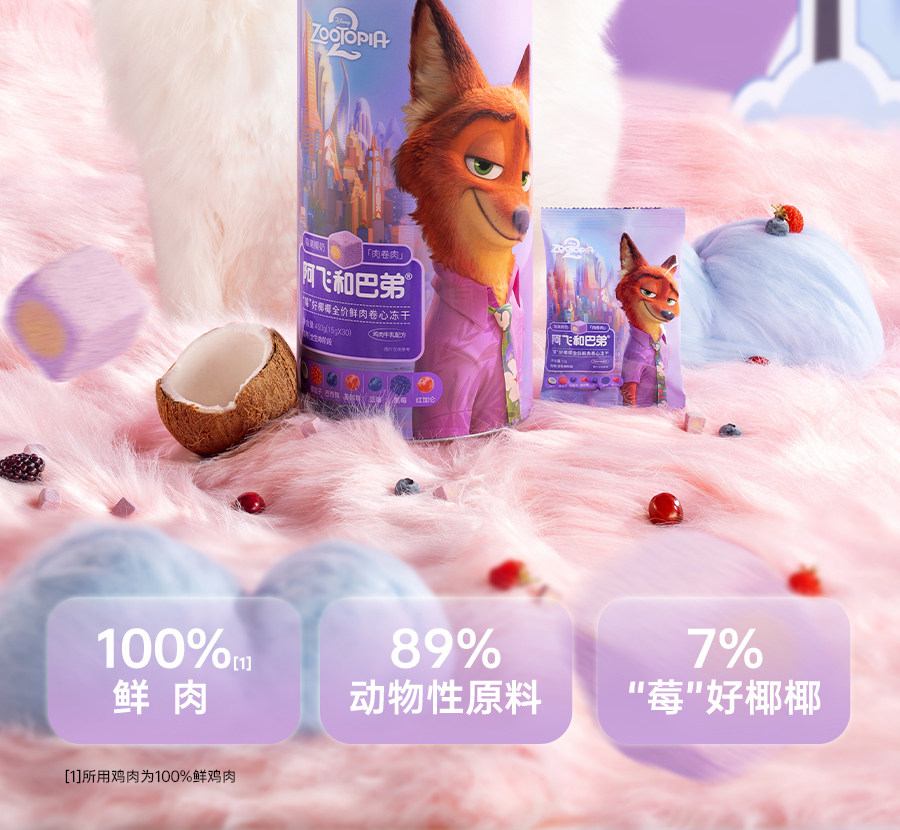 猫条 阿飞和巴弟宝石冻干美毛猫条主食罐湿粮猫零食试吃礼包疯狂动物城 Alfie&buddy