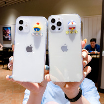 Transparent three-dimensional Doraemon A dream head applies Apple 12 11Promax mobile phone shell iPhonexsmax silicone xr anti-fall 7p creative male and female 8plus Brief about the side