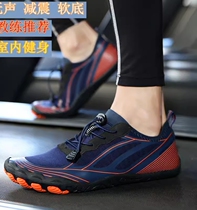 Indoor fitness shoes for men and women silent aerobics running yoga shoes professional comprehensive training deadlifts squats weightlifting socks and shoes