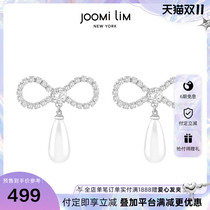 JOOMi LiM bow pearl earrings 2021 new female ins simple temperament earrings High sense pendant