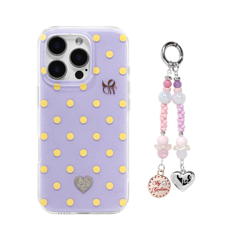 CODITTO 3D Polka Dot Floral Heart For Girls – 17, 16, 15, 14, 13 iPhone Case